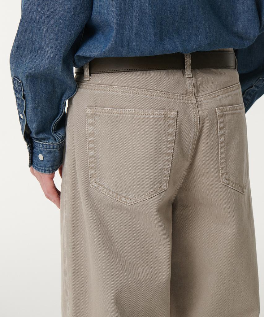 Musinsa Standard Garment-Dyed Wide Denim Pants [Beige]