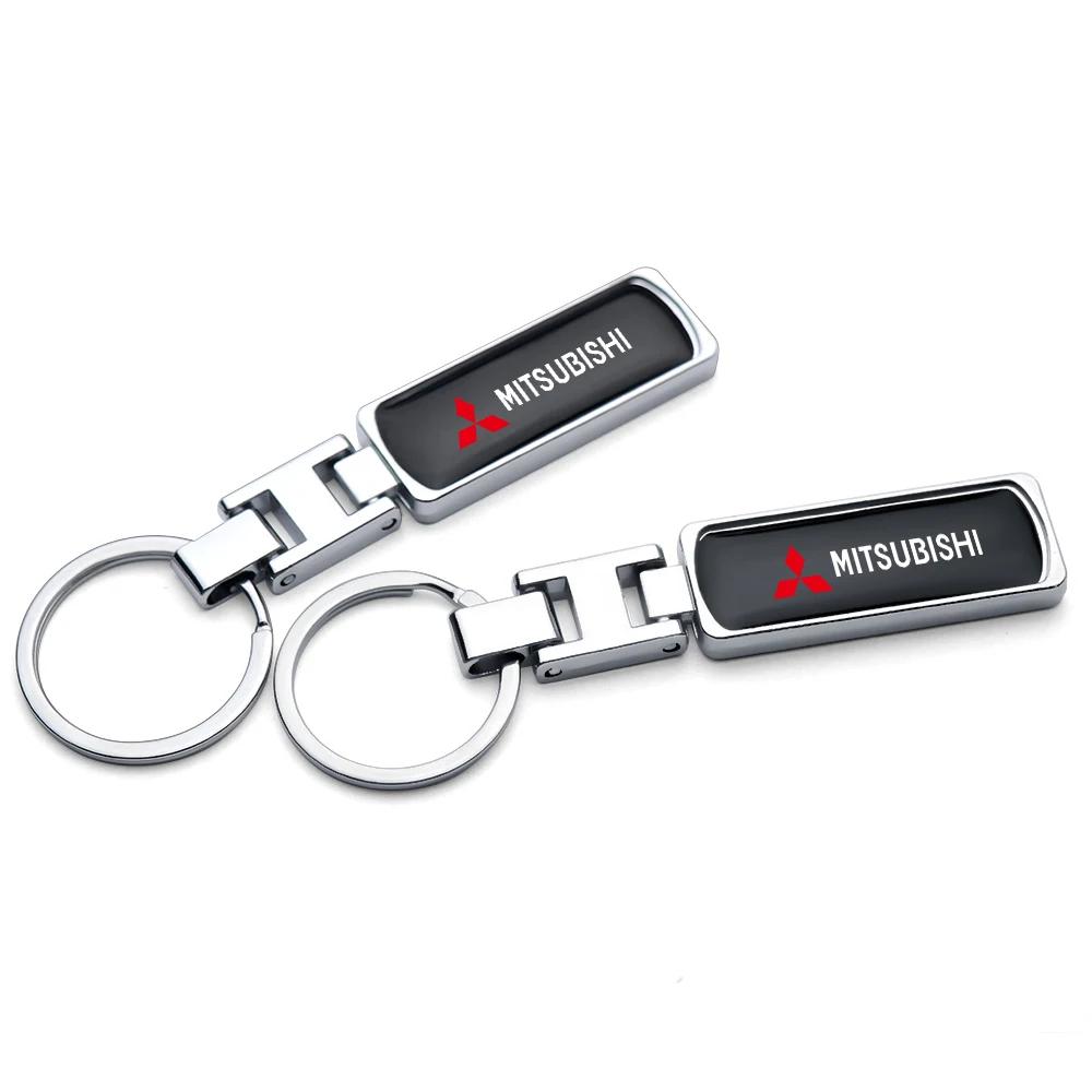 fszp1 Metal Ring Resin Car Emblem Keychain Car Accessories for Mitsubishi Lancer EX ASX Outlander Ralliart V73