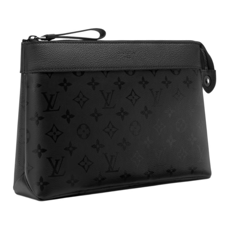 Louis Vuitton Мягкая дорожная косметичка Черный Monogram Midnight Холст Мужские косметички M26741