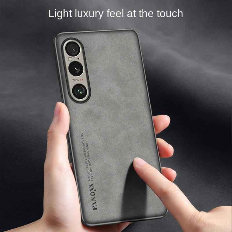 Простой кожаный удобный замшевый чехол Для Xperia I VII 10 VI 1 VI Sony Xperia 10 V 5 V 1V 10 iv 5iv 1 iv Жесткий тонкий защитный чехол