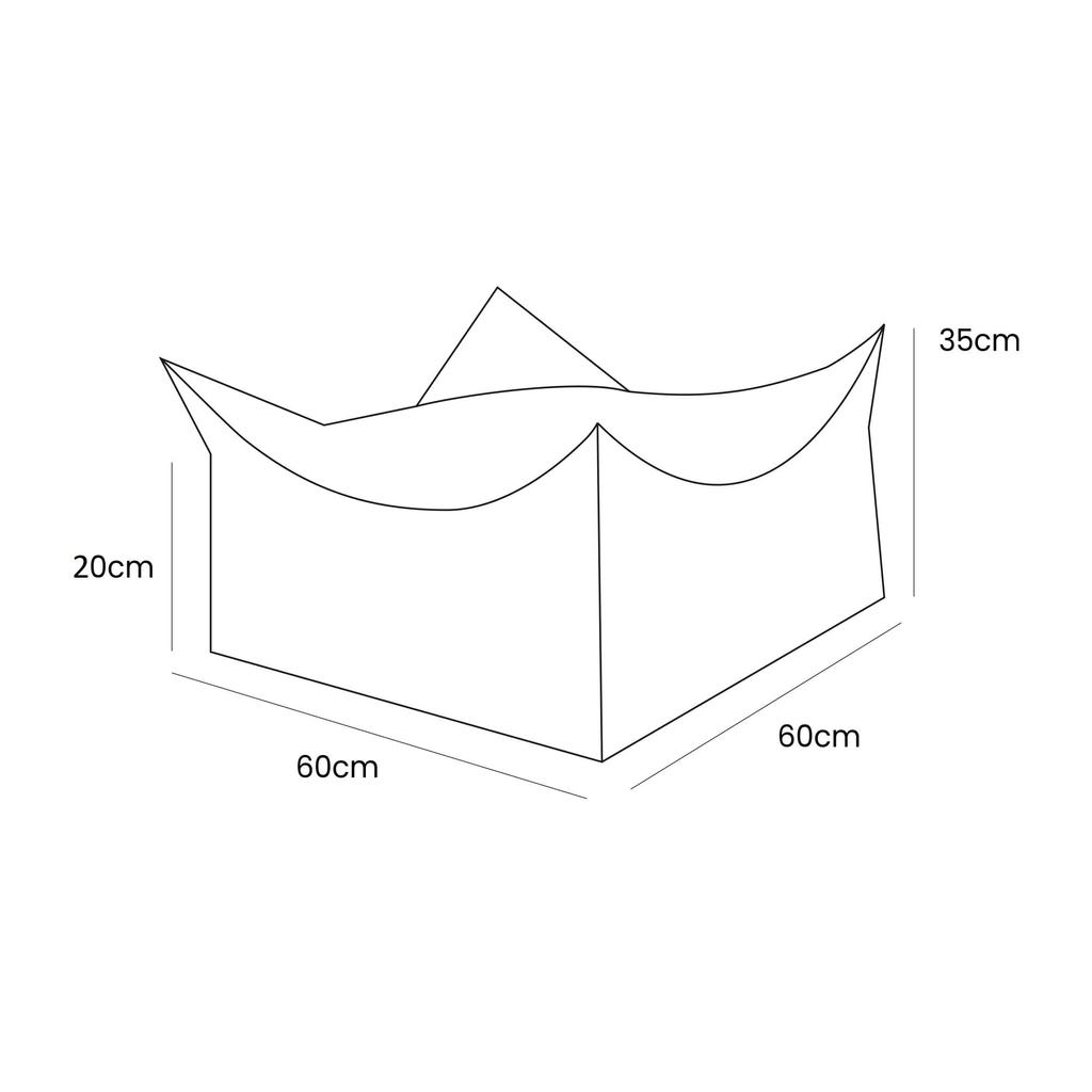 Квадратный пуф, букле