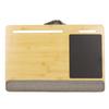 Laptop Desk Built In Slot Mouse Pad Wrist Pad Fits Up To 18.5 Inch Laptop Bamboo Top Lap Desk with Pillow Cushion
