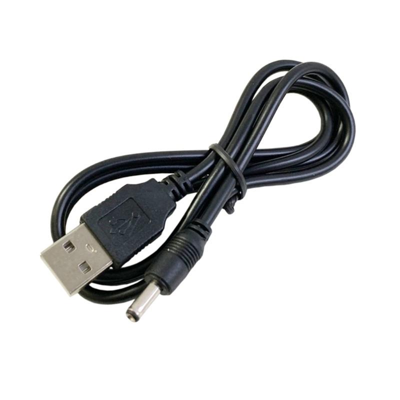 Durability PVC Insulated DC5V Power Cord with 2A Current USB to DC3.5x1.35mm Charging Cable for Home and Travel Use