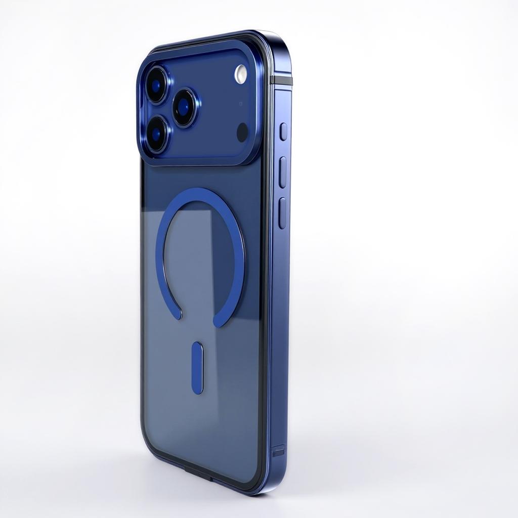 Для iPhone 17 Pro Высококачественный металлический каркас Чехол для телефона, 17 Promax Magsafe Магнитная зарядка HD Задняя панель Защитные чехлы для телефона
