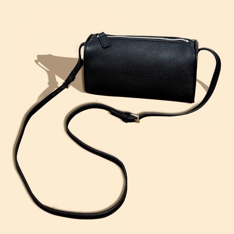 2026 Genuine Leather Women's Bag Tc Top-layer Cowhide Pen Holder All-matching High-end Portable Crossbody