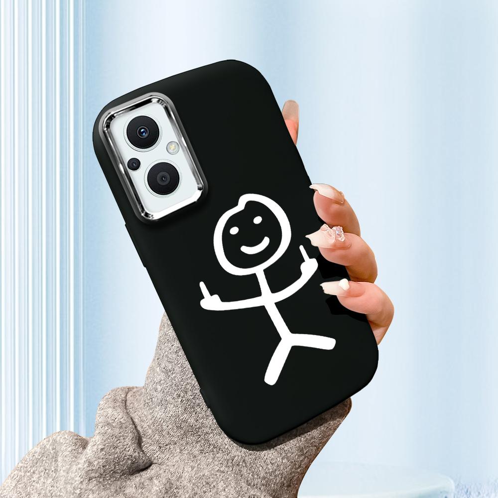 For Vivo V23 V25 V27 V29 V30 Y27S Y28 Y33S Y36 Infinix Hot30I Hot40 Tecno Spark20 Cartoon Black Cat Silver Edge Soft Liquid Silicone Protective Casing