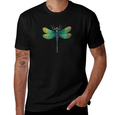 Magical Dragonfly T-Shirt Work Basic Short Sleeve Top