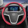 rzmup5 Suitable for Opel Sports Suede Steering Wheel Cover, Split Snap-On Anti-Slip Style, for Models Such as Corsa, Mokka, Astra, Grandland, Combo,