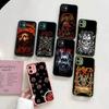 Чехол для телефона S-Slayers Band для IPhone 16 15 14 13 12 11 Pro Max Plus X XS MAX Черный Матовый Чехлы для Телефона