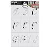 3 Decorative Stencils - Alphabet - 20 X 30 Cm