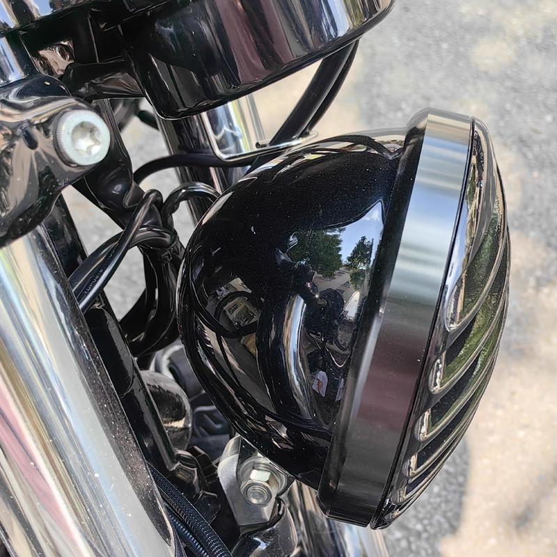 5-3/4 Inch Headlight Trim Ring Grill Protection Cover Fit For Harley Sportster 883 X48 Iron 1200 Bob XL883 XL1200 Custom XL1200C
