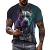 Мужская повседневная футболка с коротким рукавом, напечатанная на 3D-принтере Мужская футболка