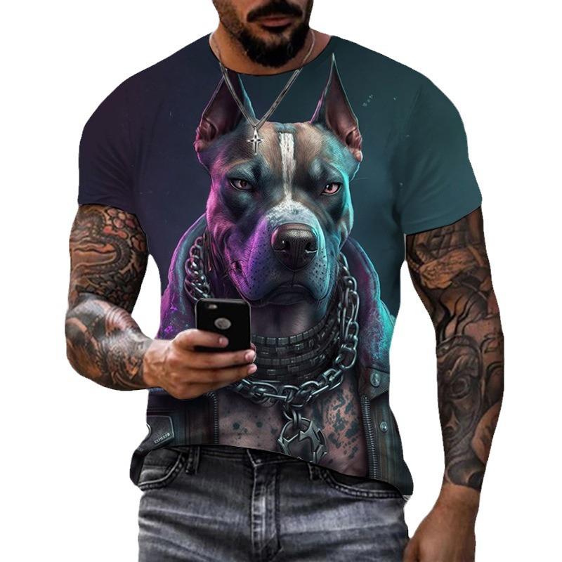 Мужская повседневная футболка с коротким рукавом, напечатанная на 3D-принтере Мужская футболка