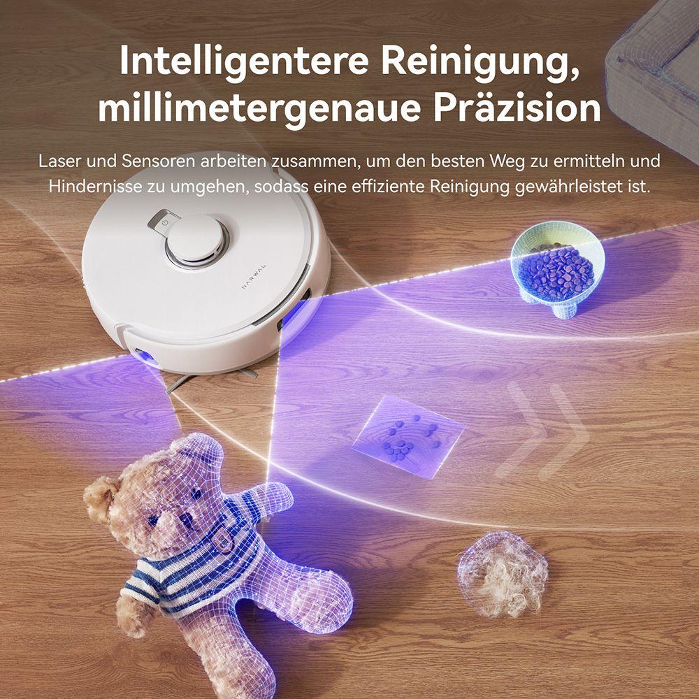 Робот-пылесос Narwal Freo X10 Pro, Робот-швабра без запутывания, Мощное всасывание 11000 Па, Самоочистка, Автоматическая стирка швабры, Автоматическая сушка