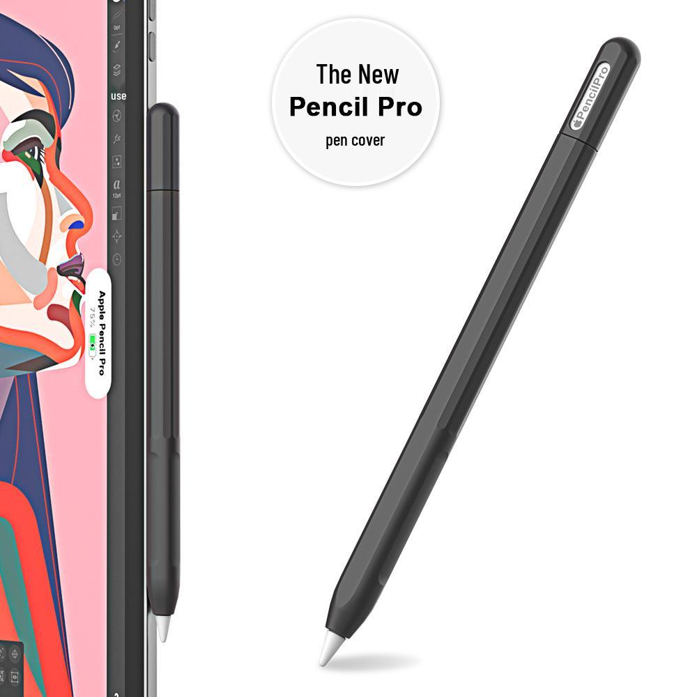 Совместимый силиконовый защитный чехол для Apple Pencil Pro 4-го поколения - Контрастный цвет, Ударопрочный чехол для стилуса