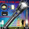 Мощный светодиодный фонарик XHP90.3/XHP70.3 26650 USB-фонарь, охотничья лампа, ручной фонарь, перезаряжаемый через USB