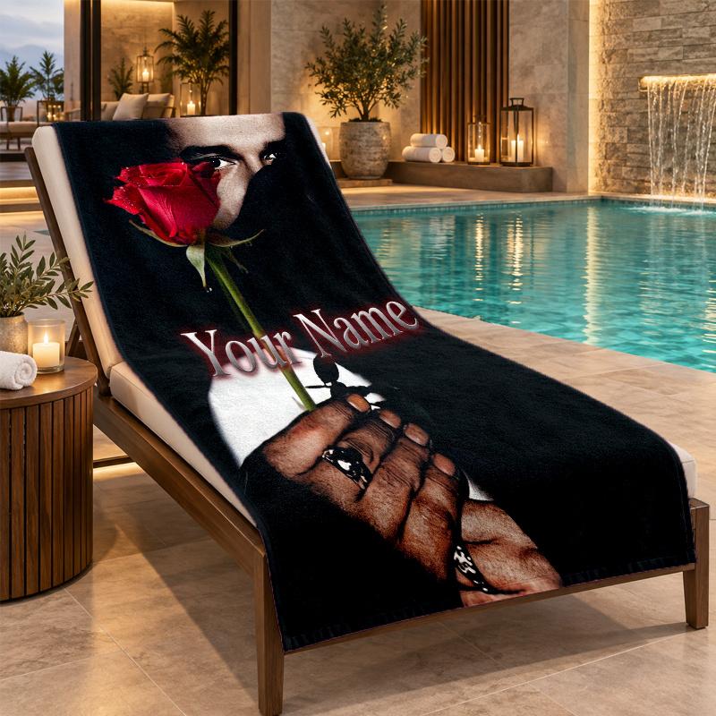 Custom Name Depeche Mode Dave Gahan Beach Towel Personalized Text Soft Towel Swimming Travel Bath Gift