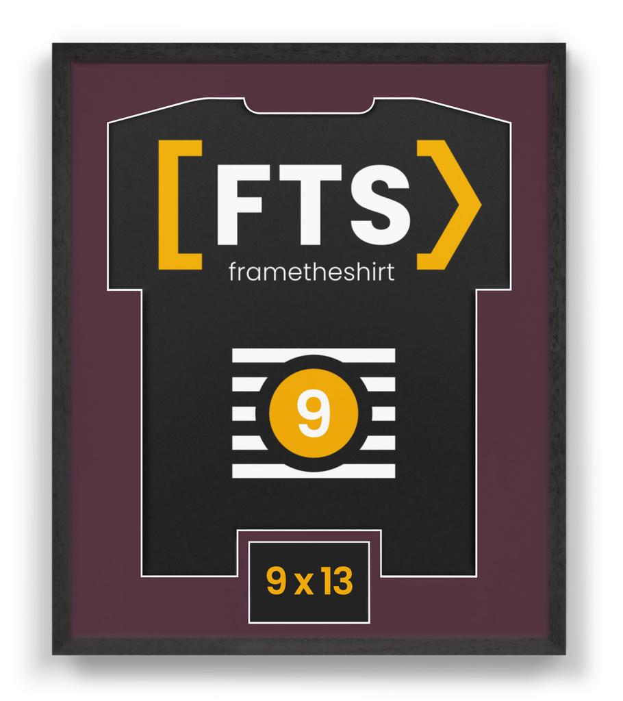 A sports jersey clip frame with a window - with a place for an autograph
