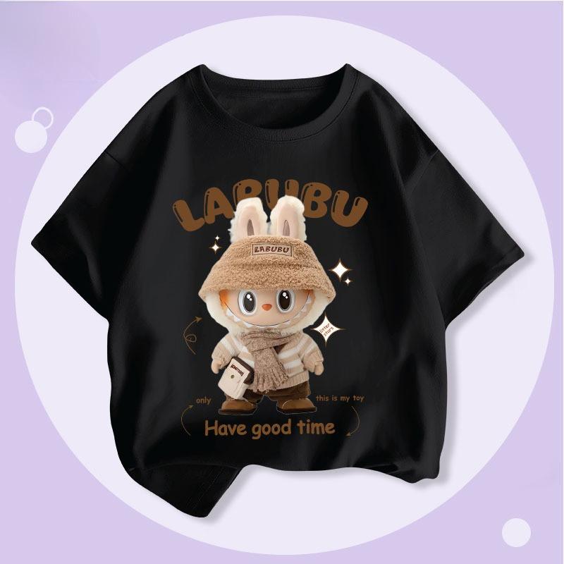 Стильный набор футболок для мальчиков LABUBU, легкий и дышащий, для летней повседневной носки
