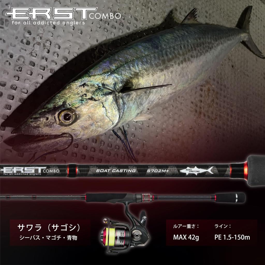 Alpha Tackle ERST COMBO BOAT CASTING S702M+