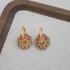 Elegant Retro Enamel Earrings: New Chinese Style, High-End Niche, Simple Ancient Design