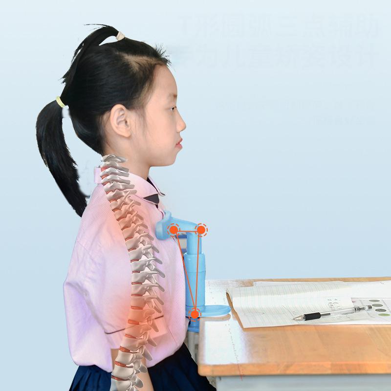 Writing Posture Corrector ABS Durable Kids Sitting Protector Anti Humpback Bracket Non Slip Desk T Shaped Arc Design Workbenches
