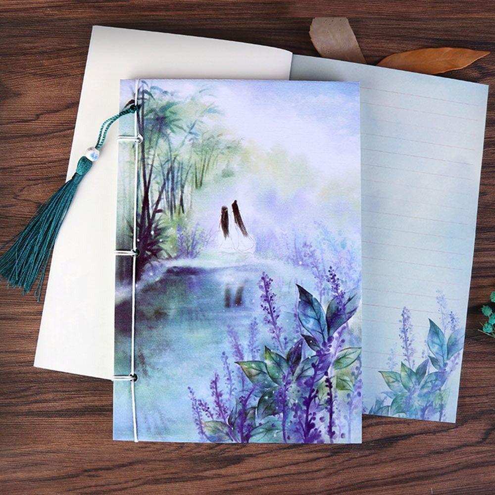 Sketchbook Wire-bound Notebook Handmade Journal Notepad Tassel Diary Note Book Office Stationery