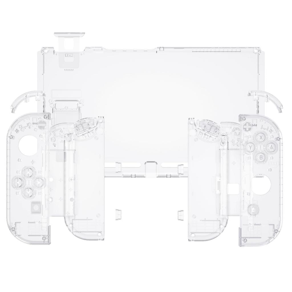 Изготовленный своими руками сменный корпус для eXtremeRate, задняя панель для консоли Switch, изготовленная из прозрачного держателя, корпуса контроллера и полного набора кнопок