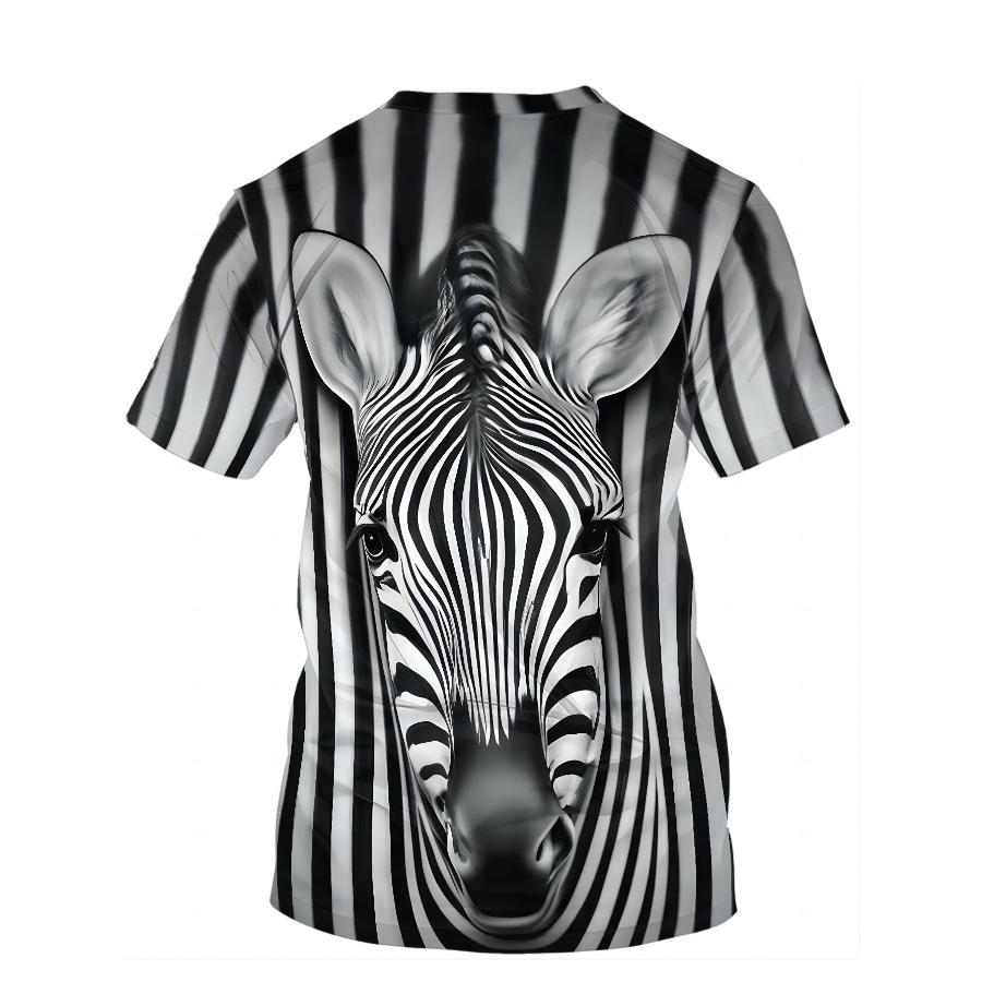 Футболки с рисунком жирафа, летние футболки, мужские уличные футболки с 3D принтом Феникса, модные топы с короткими рукавами и круглым вырезом
