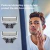 2Pcs Men Razor Blade Refills for Harry's 5 Layers Stainless Steel Manual Shaver Beard Trimmer Blades Cartridges Replacement with Lubricating Strip