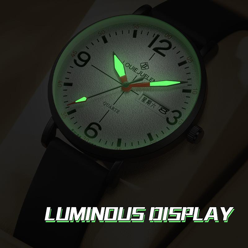 UTHAI Новые мужские часы Модные Трендовые Высокие по внешнему виду Водонепроницаемые Ночная подсветка Календарь Молодежные Кварцевые часы Часы Подарок