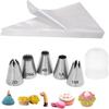 28-Piece Stainless Steel Piping Tips Set With Pastry Bag Cake Decorating Baking Supplies