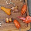 6 шт. Брелоки для куриных крылышек Декоративный брелок Брелок для ключей автомобиля Брелок с имитацией еды Подвесные украшения Подвеска на сумку