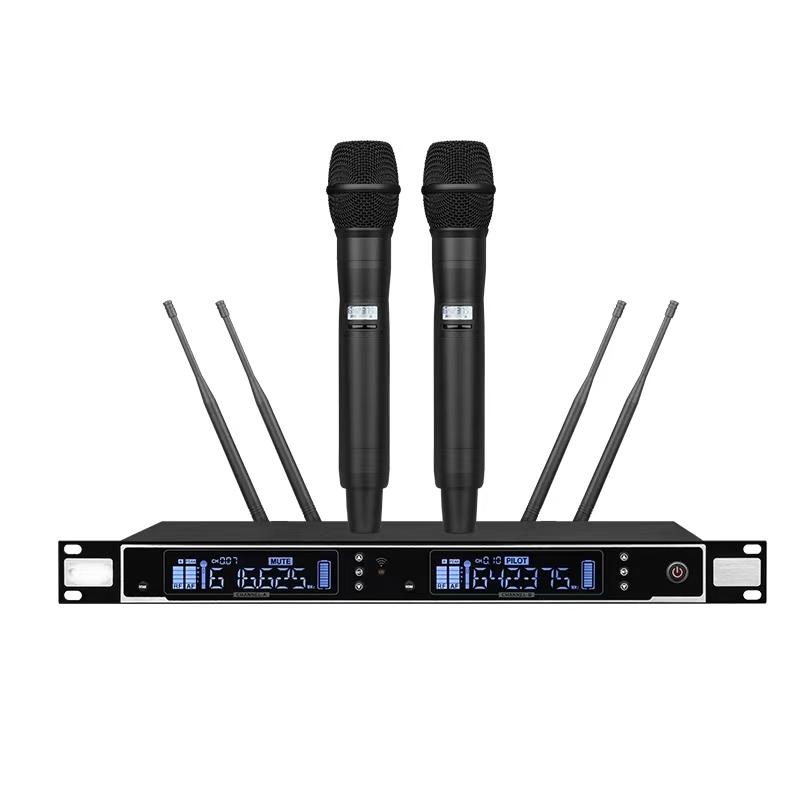 Professional Wireless Microphone - Anti-Howling, Dual Use for Home, Meetings, KTV, and Karaoke Performances with Free Shipping.