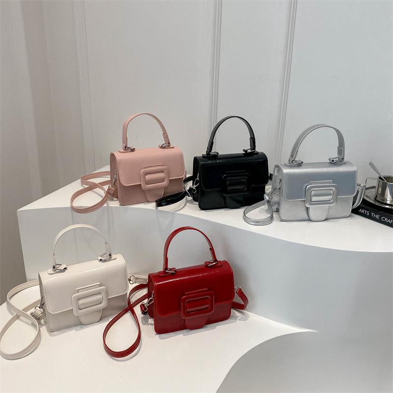 Fashionable Small Square Bag For Women Versatile Shoulder Crossbody Bag In Black