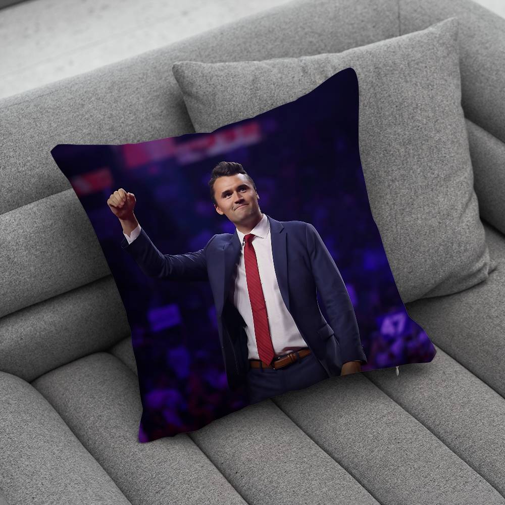 Charlie KKirk Cross Print Pattern Sofa Cushion Cover Pillowcase Home Party Car Bedding