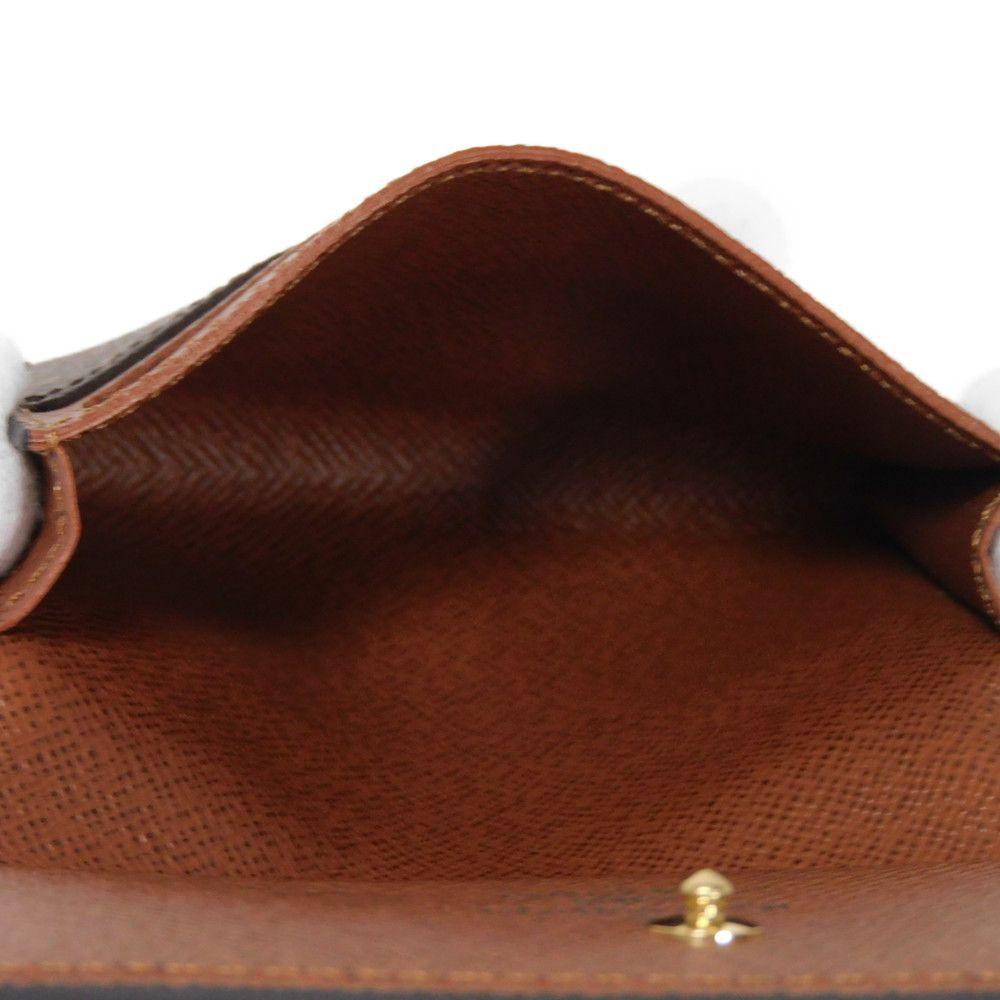 Used 12564 Envelope, Card Holder, M63801, 7946, New LV Logo, Current RFID IC Chip, Unused Monogram Maroon Unisex from