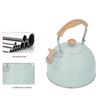 Large Capacity Whistling Tea Kettle Green Color Stovetop Kettle  Coffee Making