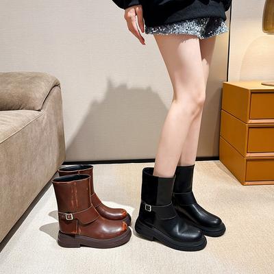 Версия из коровьей кожи ботинки Мартин новые ботинки полированные ковбойские ботинки в западном стиле короткие ботинки