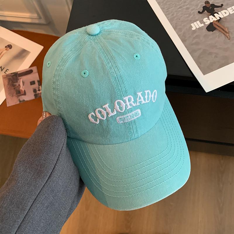 Embroidered Letter Colcrado Wide Brim Baseball Cap For Women Sun Protection