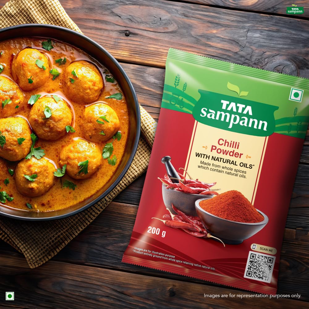 Tata Sampann Chilli Powder 500g With Natural Oils Aromatic Lal Mirchi Spice For Cooking And Seasoning