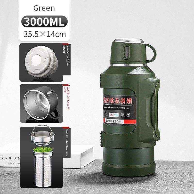 New Arrival 316 Stainless Steel Thermal Pot Large Capacity Vacuum Cup Outdoor Car Portable Kettle Household Kettle 6L