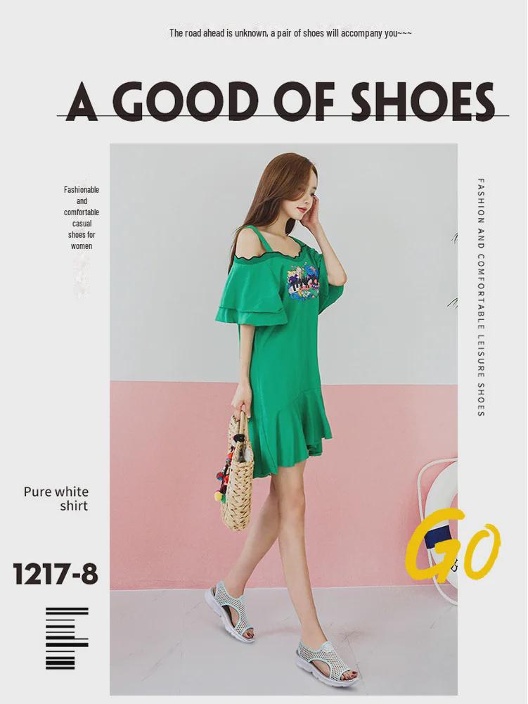 Женские летние повседневные нескользящие пляжные сандалии - молодежный тренд, мягкие, дышащие.