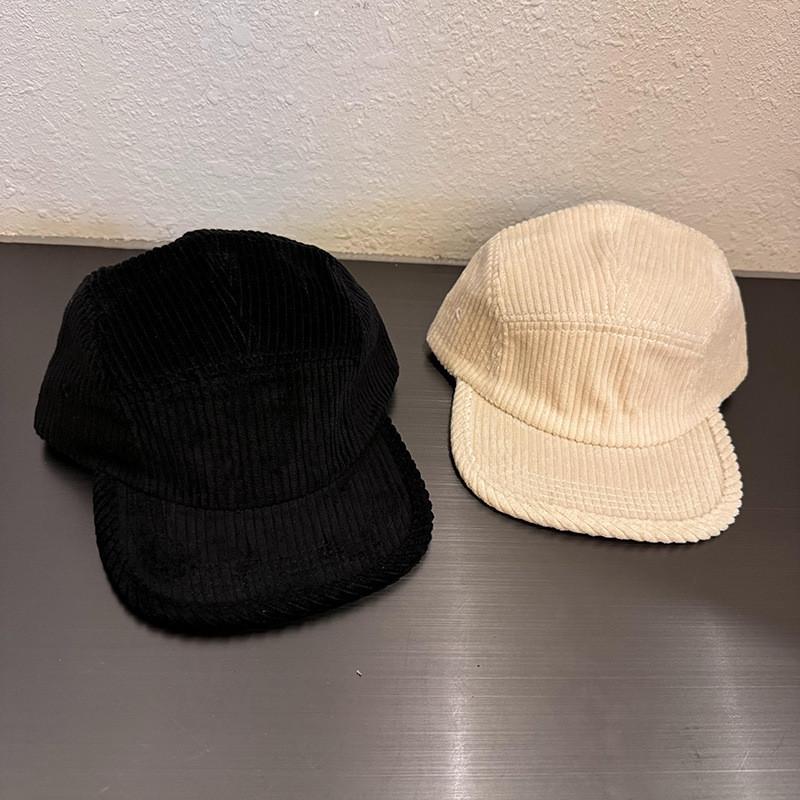 Однотонная простая расцветка Нейтральный вельвет Нейтральная бейсболка с плоским козырьком Осень Для