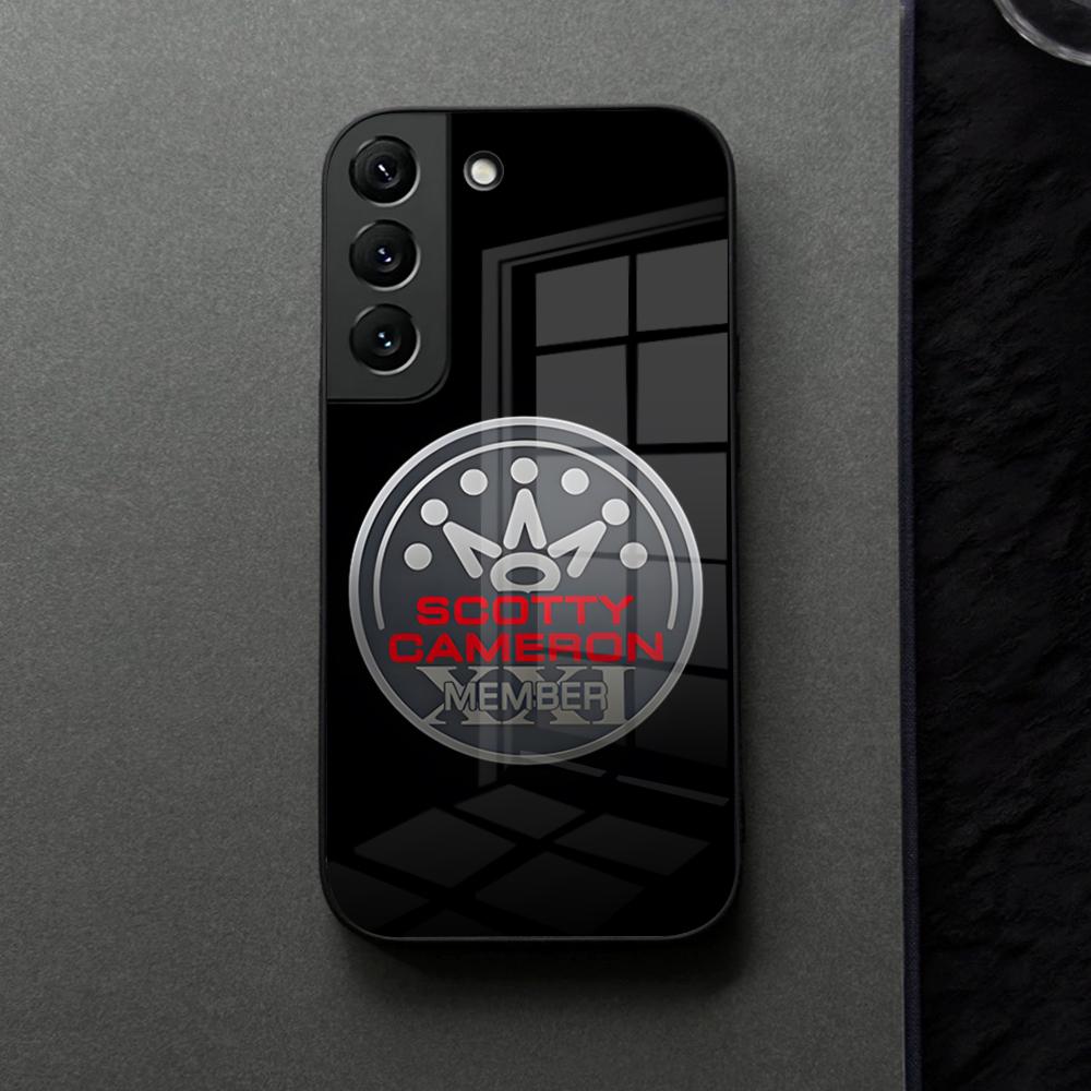 Черный Чехол для Телефона ScottyS Camerons Флаг Стекло Для Samsung Galaxy S21 S25 S22 S20 S24 S23 Ultra Fe Plus A16 A34 A54 A24 Coque