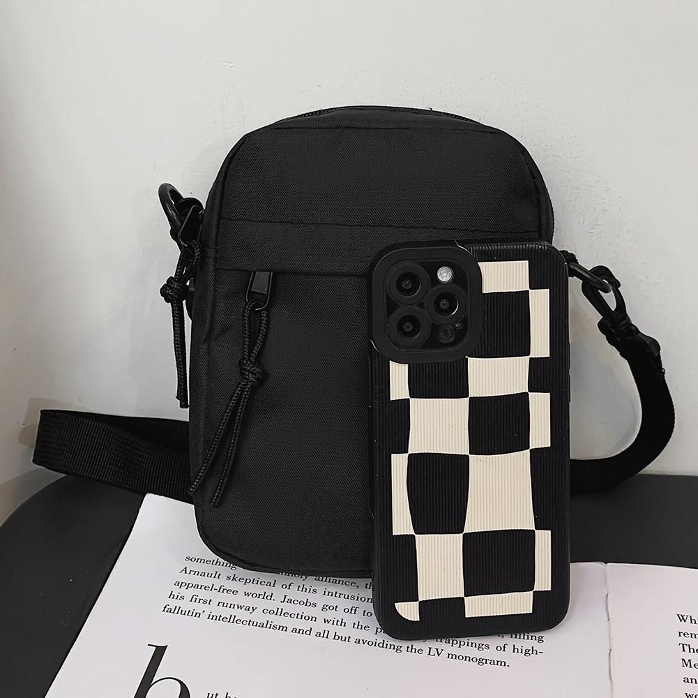 Унисекс Сумка через плечо Модная Женская Сумка на плечо Портативная Однотонная для Покупок KTB