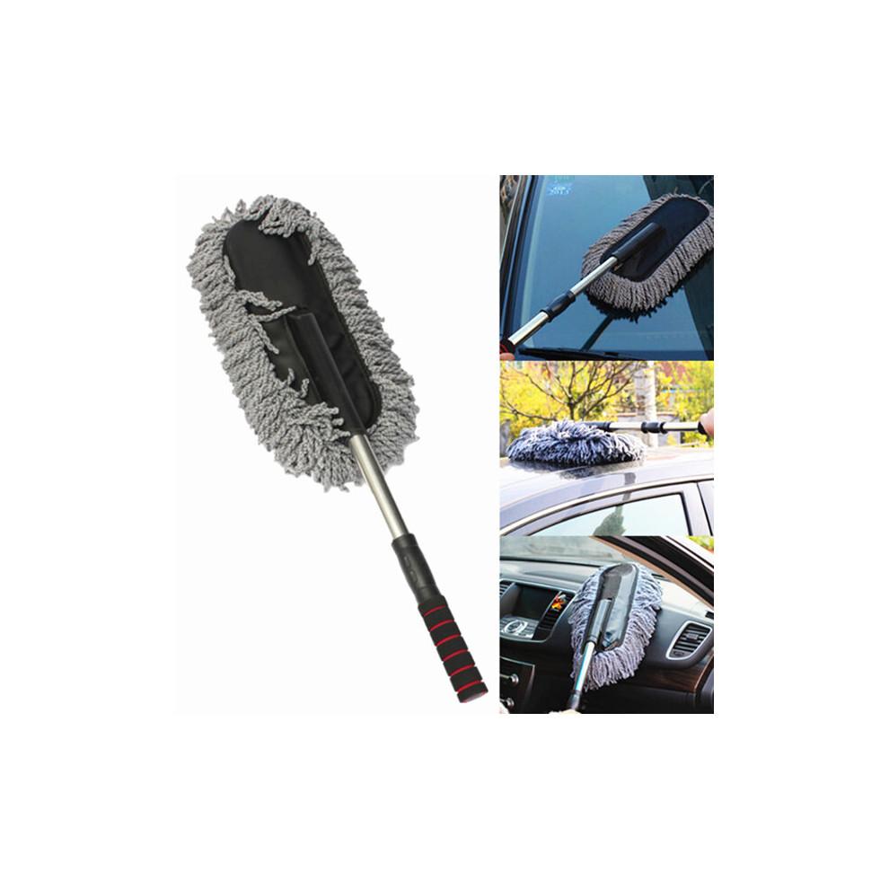 Car Wash Cleaning Brush Duster Dust Wax Mop Microfiber Telescoping Dusting Tool
