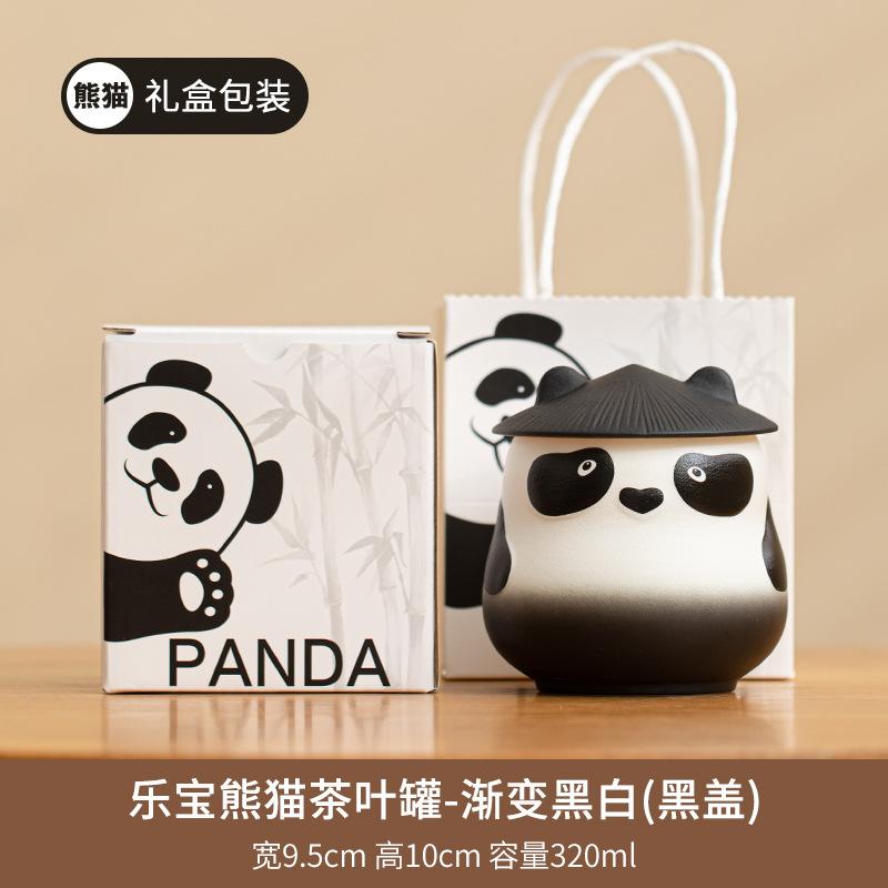 Керамические банки для чая с пандой из мультфильма Креативные банки для хранения животных Контейнеры для чая Банки для конфет Подарочные наборы для чая в гостиной