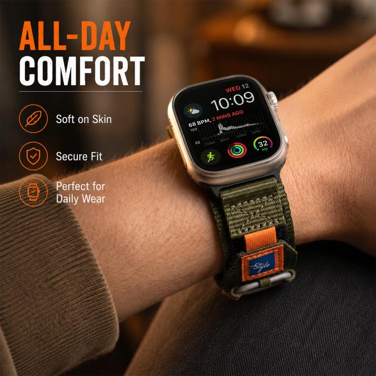 Регулируемый нейлоновый ремешок для часов, сменный ремешок для Apple Watch Series Ultra SE