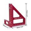 Multiangle Measuring Ruler, 45/90 Degree Aluminum Carpentry Square Conveyor, Angle Triangular Ruler Design Measuring Tool